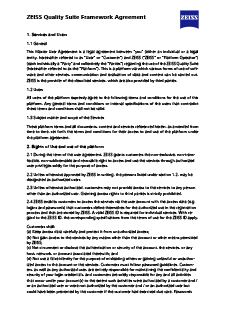 Voorbeeldafbeelding van ZEISS Quality Suite Framework Agreement