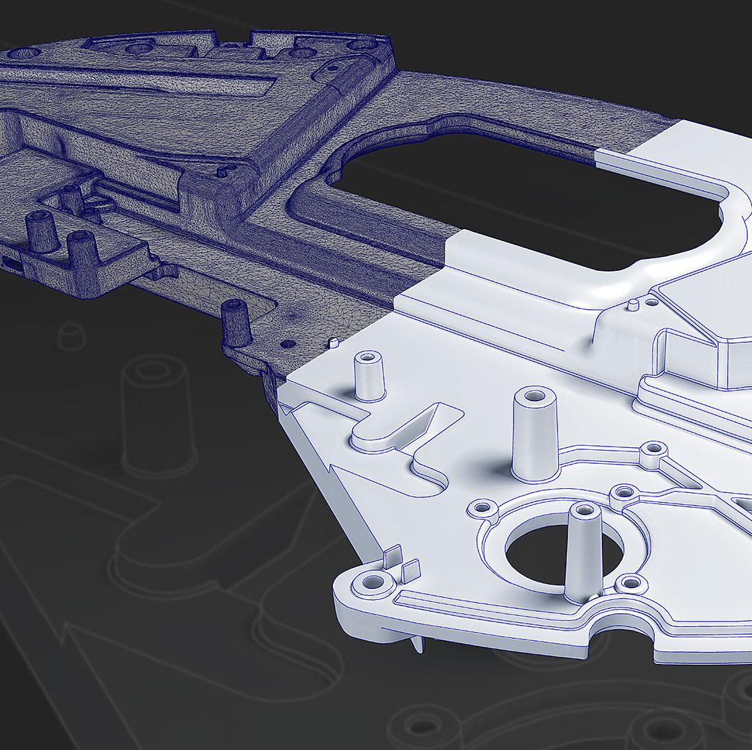 Surface reconstruction and tool correction