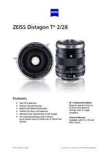 Voorbeeldafbeelding van ZEISS Distagon T* 2/28