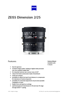 Voorbeeldafbeelding van ZEISS Dimension 2/25