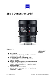 Voorbeeldafbeelding van ZEISS Dimension 2/35