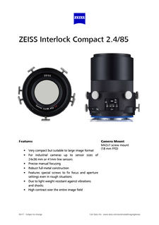 Voorbeeldafbeelding van ZEISS Interlock Compact 2.4/85