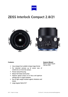 Voorbeeldafbeelding van ZEISS Interlock Compact 2.8/21