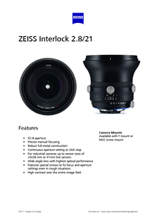 Voorbeeldafbeelding van ZEISS Interlock 2.8/21