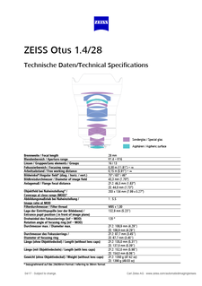 Voorbeeldafbeelding van ZEISS Otus 1.4/28