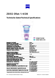 Voorbeeldafbeelding van ZEISS Otus 1.4/28