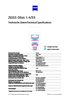 Voorbeeldafbeelding van ZEISS Otus 1.4/55