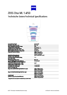 Voorbeeldafbeelding van ZEISS Otus ML 1.4/50