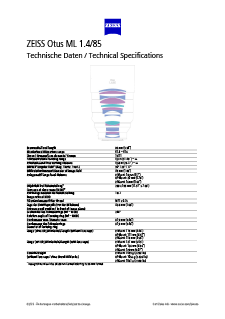 Voorbeeldafbeelding van ZEISS Otus ML 1.4/85