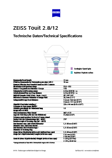 Voorbeeldafbeelding van ZEISS Touit 2.8/12