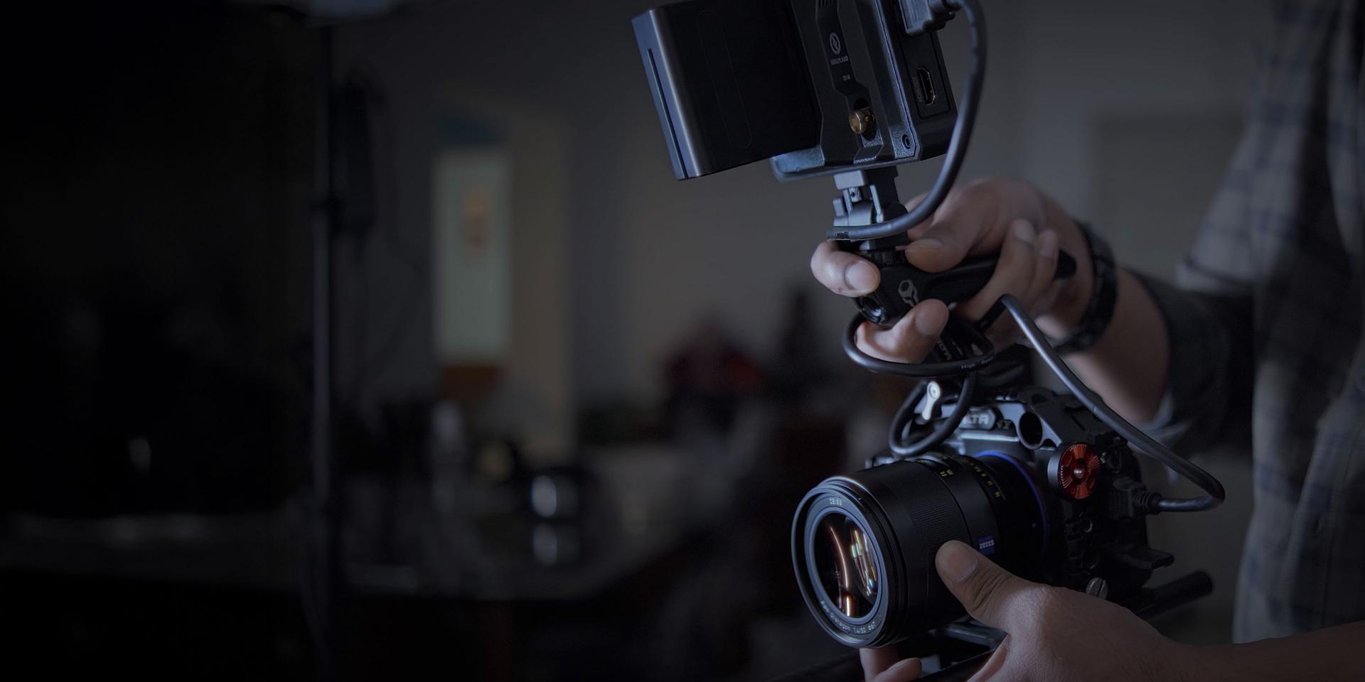 A front view of the Sony Alpha 7R mirrorless camera, showcasing its E-mount and full-frame sensor.