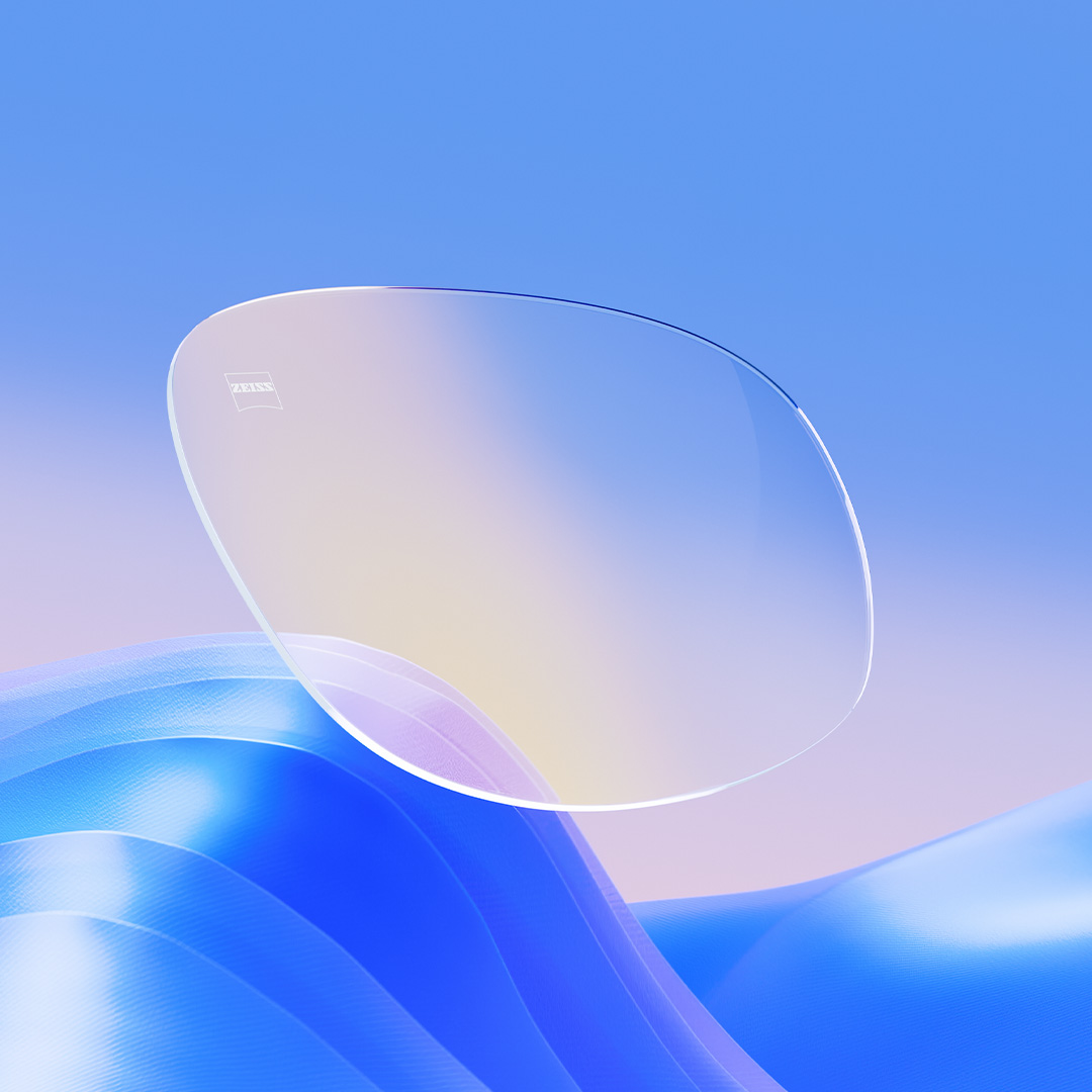 Glasheldere brillenglazen met ZEISS DuraVision Gold UV coating met een subtiele goudkleurige glans.