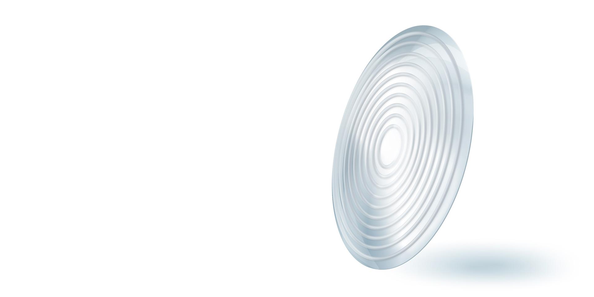 ZEISS MyoCare-schijf vanaf de zijkant illustratie.