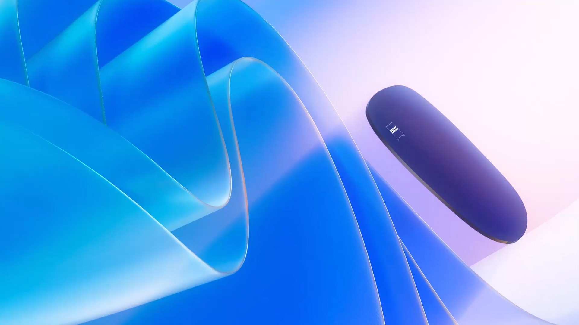 3D CGI-illustratie van een getint brillenglas dat naar een lichtbron zweeft en schadelijke UV-stralen effectief blokkeert.