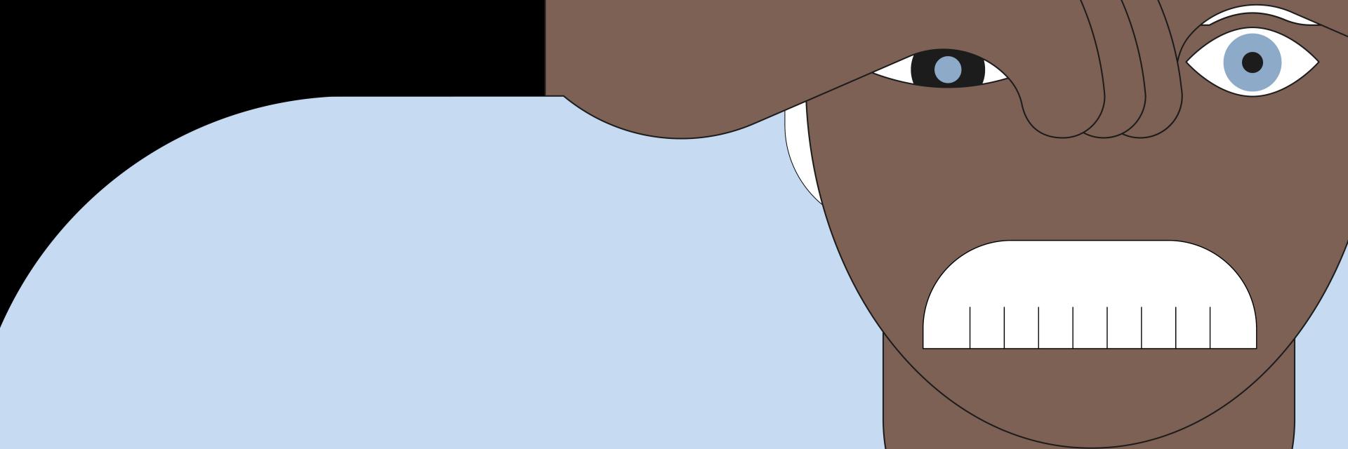 Een illustratie van verschillende jonge geitjes en tieners met verschillend gevormde en gekleurde glazen op zwarte achtergrond. 